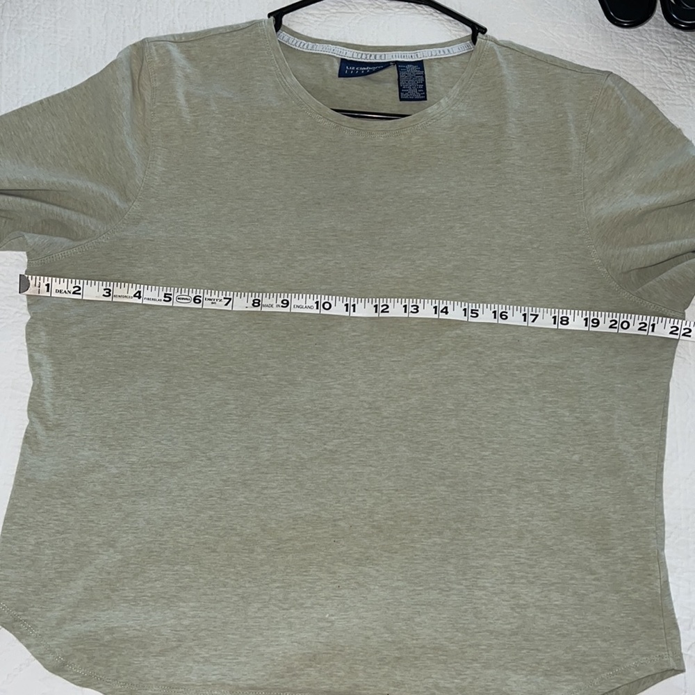 Liz Claiborne Lizsport 3/4 sleeve XL light green top! - Picture 5 of 9